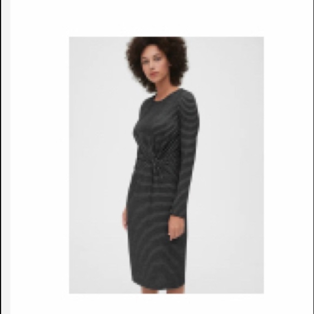 GAP Metallic stripe Twisted-Knot Midi Dress